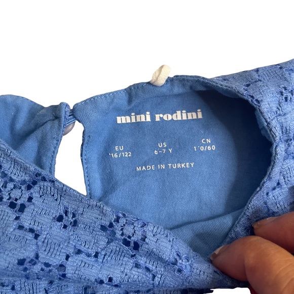 Mini Rodini Blue Lace Frill Outfit - Picture 4 of 12